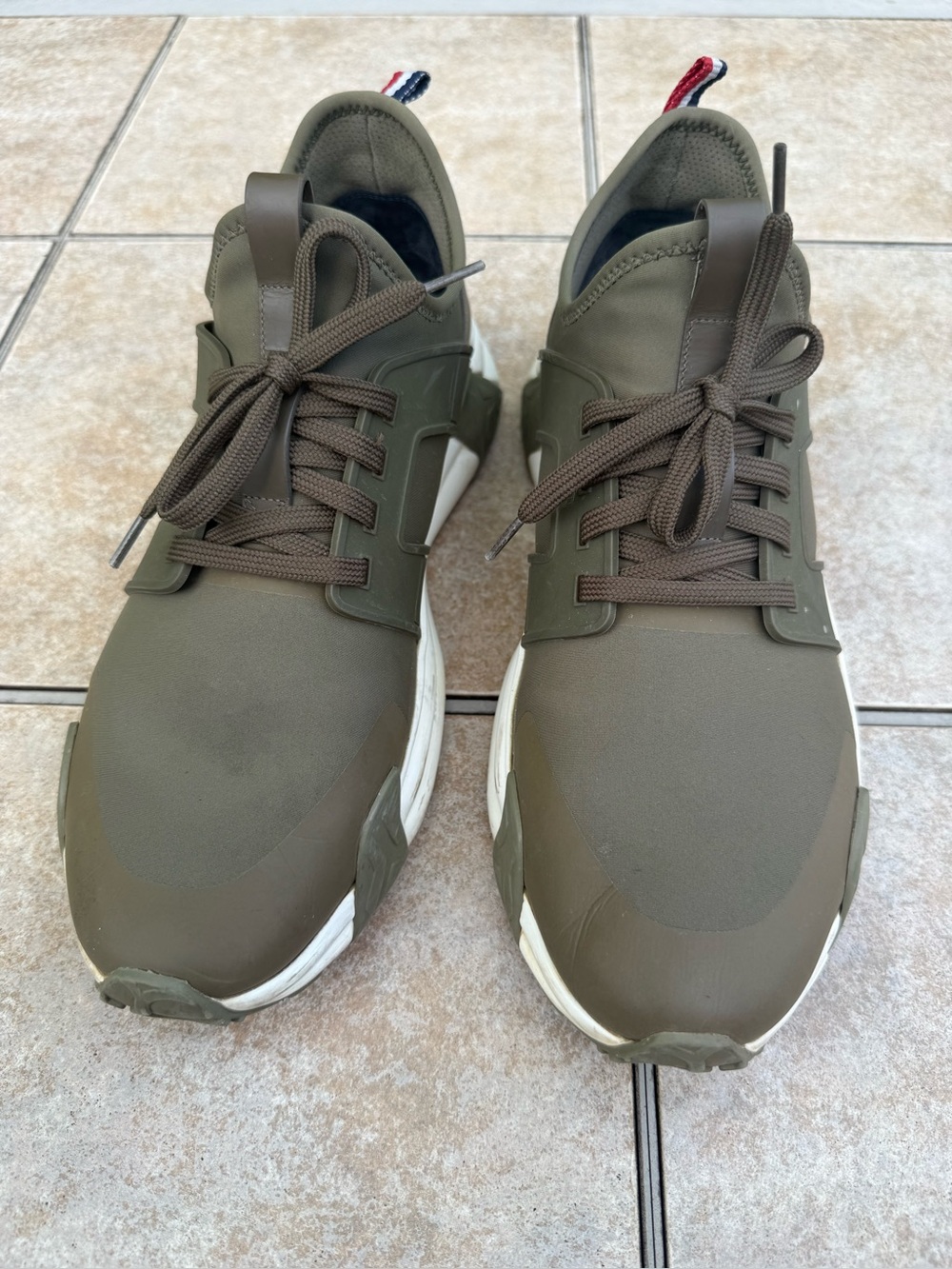 Moncler Men's Lunarove Low Top Sneakers Olive